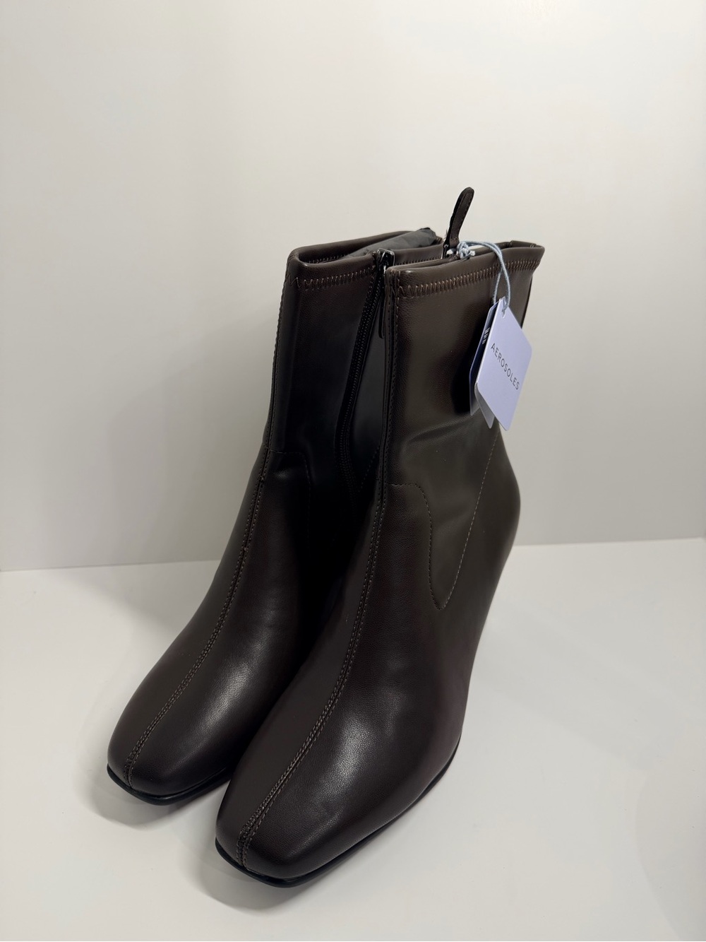 Aerosoles Cinnamon Brown Block Heel Ankle Boots Women’s 8.5M NIB